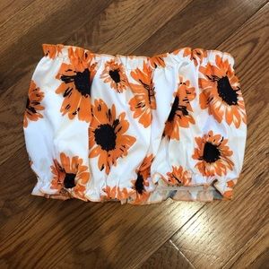 Floral tube top